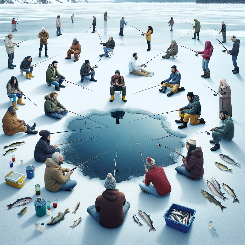 Ice fishing in Malaysia